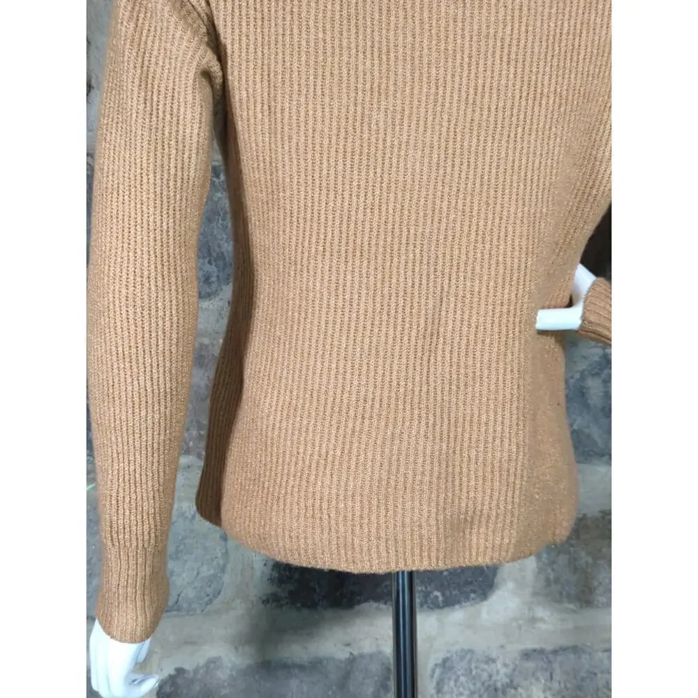 Offline by Aerie Sweater Woman's Size‎ Small Tan Twist Front Neutral Soft